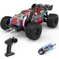 thumbnail image 6 of JoyStone RC Car for Kids, 2.4GHz Remote Control Monster Car with LED Lights, All Terrain Off Road Truck, 2 Rechargeable Batteries, RC Toy Gift for Boys Girls, Red, 6 of 10