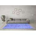 thumbnail image 3 of Ahgly Company Machine Washable Indoor Square Southwestern Blue Country Area Rugs, 5' Square, 3 of 4