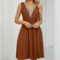 thumbnail image 3 of Kadahis Womens Sleeveless Dresses Fashion Women Summer Dress V-Neck Loose Dress, 3 of 5