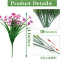 thumbnail image 7 of Viworld 10 Bundles Outdoor Artificial Daisy Fake Flowers UV Resistant Plants, Faux Plastic Greenery for Indoor Hanging Plants Garden Porch Window Box Home Wedding Farmhouse Decor (Fushia), 7 of 7