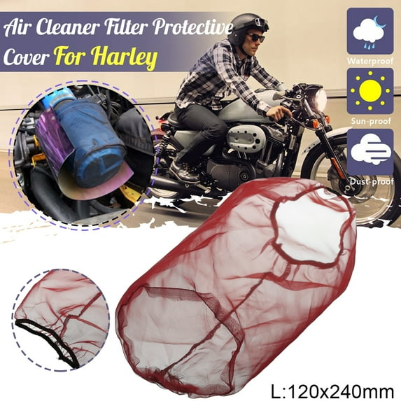 Cold Air Intake Cover, Air Filter Sock, Rain Sock for Motorcycle Air Filter, Dust Proof Air Intake Cover, Air Intake Filter Protective Cover For Harley(S/L)