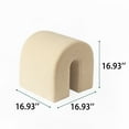 thumbnail image 2 of SHYFOY N-Shaped Upholstered Accent Ottoman – Modern Fabric Footrest Stool, Small Bench for Living Room, 2 of 6