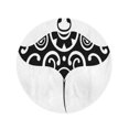 thumbnail image 2 of KDAGR 60 inch Round Beach Towel Blanket Tattoo Maori Manta White Tribal Pattern Polynesian Tiki Aloha Travel Circle Circular Towels Mat Tapestry Beach Throw, 2 of 2