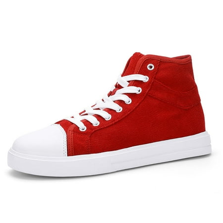 

Men‘s Casual High-top Canvas Skate Shoes Lightweight Walking Sneakers