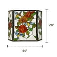 thumbnail image 4 of CHLOE Sunflower Tiffany-style 3pcs Folding Floral Fireplace Screen 44" Wide, 4 of 4