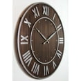 thumbnail image 3 of Infinity Instruments Wine Barrel Dark Brown Round 23-inch Quartz Analog Wall Clock, 3 of 7