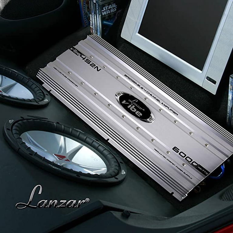 Lanzar Premium Amplifier Car Audio, Car Stereo Amplifier, 6,000