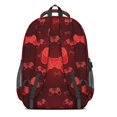 thumbnail image 3 of Game Controller Red Pattern Backpack for School, Cute School Bag with Adjustable Shoulder Straps and Padded Back, 16.9"x12.6"x5.9", 3 of 5