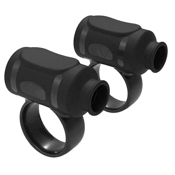 Set of Two Silicone Drumstick Control Finger Clips - Silicone Drumstick Control Twirling Aid Anti-Slip Rings Finger for 5A5B Drumsticks (Black)