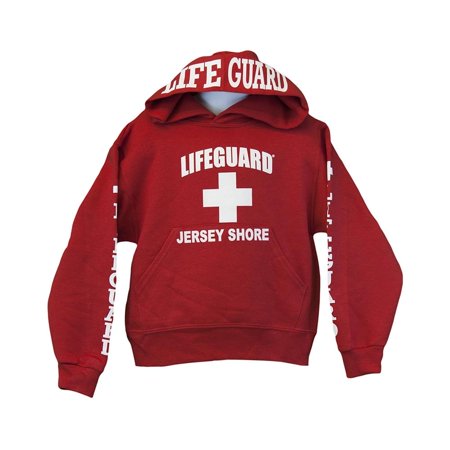 Lifeguard Kids Jersey Shore NJ Life Guard Sweatshirt Red X-Small...