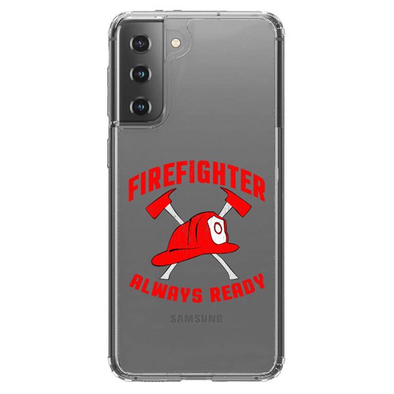 DistinctInk Clear Hybrid Case for Samsung Galaxy S21 Plus (6.7" Screen) - Always Ready - Raised Bezel Screen Guard
