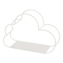 BinKFF Cloud Shape Floating Shelves Wall Decor, Metal Wire and and Wood Wall Mounted Large Space Storage Shelf Home Decorations Art for Bedroom Living Room Kitchen Bathroom