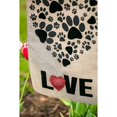 thumbnail image 5 of Evergreen Burlap Garden Flag - Paw Prints Heart, 5 of 9