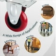 thumbnail image 4 of POWERTEC 4PK 3 inch Fixed Caster Wheels with 640 lbs Loads, Heavy Duty Plate Casters, Rigid Fixed Rubber Castor Wheels for Furniture, Cart, Dolly and Workbenche (17207), 4 of 7