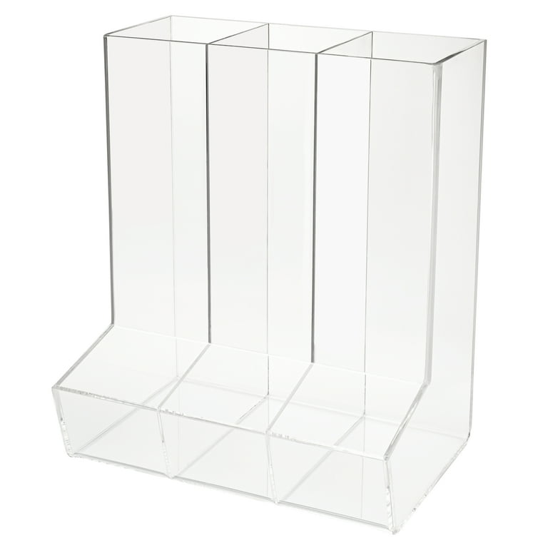SimplyImagine Acrylic Triple Divided Wall Toy Dispenser - Clear