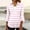 Pink, variant on Women's Comfortable Blouse Practical Elegant Three-quarters sleeve Button Decoration Lape Tops Fashionable for Casual Daily Wear(Green,XL)