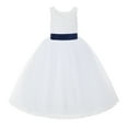 thumbnail image 2 of Ekidsbridal White Lace Back Tutu Tulle Flower Girl Dress Communion Baptism 212noFT 6, 2 of 3
