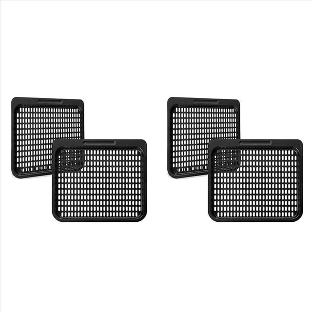 4PCS Replacement, 10 QT Mesh Rack Accessories , Oven, Dishwasher Safe (10 QT),4 x Cooking Tray,Black
