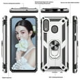 thumbnail image 7 of LeYi for Samsung Galaxy A20/A30 Case [Military Grade Drop] Heavy Duty Silicone Rugged Shockproof Protective Cover for Samsung A20/A30 Phone Case with Ring Kickstand Hard(Not Fit A20S), Silver, 7 of 7