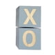 thumbnail image 2 of Set de 2 pcs Bloques de Letras X O Divertidos Bloques de Construcción Artesanales Gris, 2 of 7