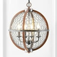 thumbnail image 5 of JONATHAN Y Gaines 16" 4-Light Adjustable Iron Rustic Industrial LED Pendant, Brown/Silver, 5 of 8