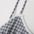 thumbnail image 6 of CAIVO Womens Lightweight Tank Tops Lace Trim Plaid Bowknow Detail Spaghetti Strap V Neck Sleeveless Slim Fit Striped Elegant Going Out Casual Camisole, 6 of 6
