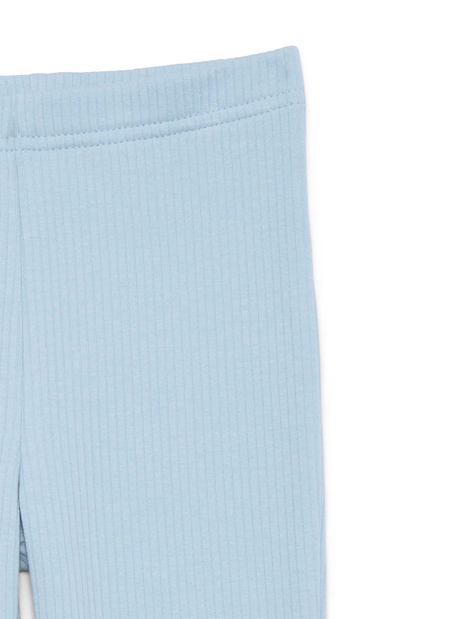 Wonder Nation Little Girls Ribbed Plush Flare Leggings, Sizes 4-10
