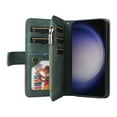 thumbnail image 4 of Allytechgroup Wallet Case for Samsung Galaxy S25+ Plus, with Zipper Pocket Multiple Cards Slots Flip Stand Shockproof Premium PU Leather Hand Wrist Phone Cover for Samsung Galaxy S25+, Green, 4 of 8