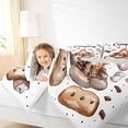 thumbnail image 3 of Catabedysis Watercolor Camping Full Size Comforter Sets For Girls,S'Mores Campfire Print Bedding Comforter Set,Multicolor,Light Gray Reversible,3-Piece,1 Comforter and 2 Pillowcases, 3 of 7