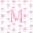 White Pink M, variant on Manfei Pink Ribbon Bowknot Duvet Cover Set For Girls,Cartoon 3D Letter M Personalized Bedding Full For Kids,Pink Reversible,3 Pieces(No Comforter)