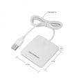 thumbnail image 2 of Smart Chip IC Bank Credit Card Reader Magnetic Stripe MSR Swiper USB Contact White, 2 of 6