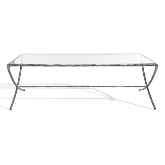 SAFAVIEH Couture Debbie Glam Metal Coffee Table, Silver