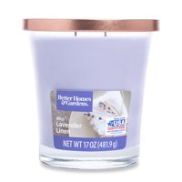 Better Homes & Gardens Scented Jar Candle, Wild Lavender Linen, 17 oz. (3-pack)