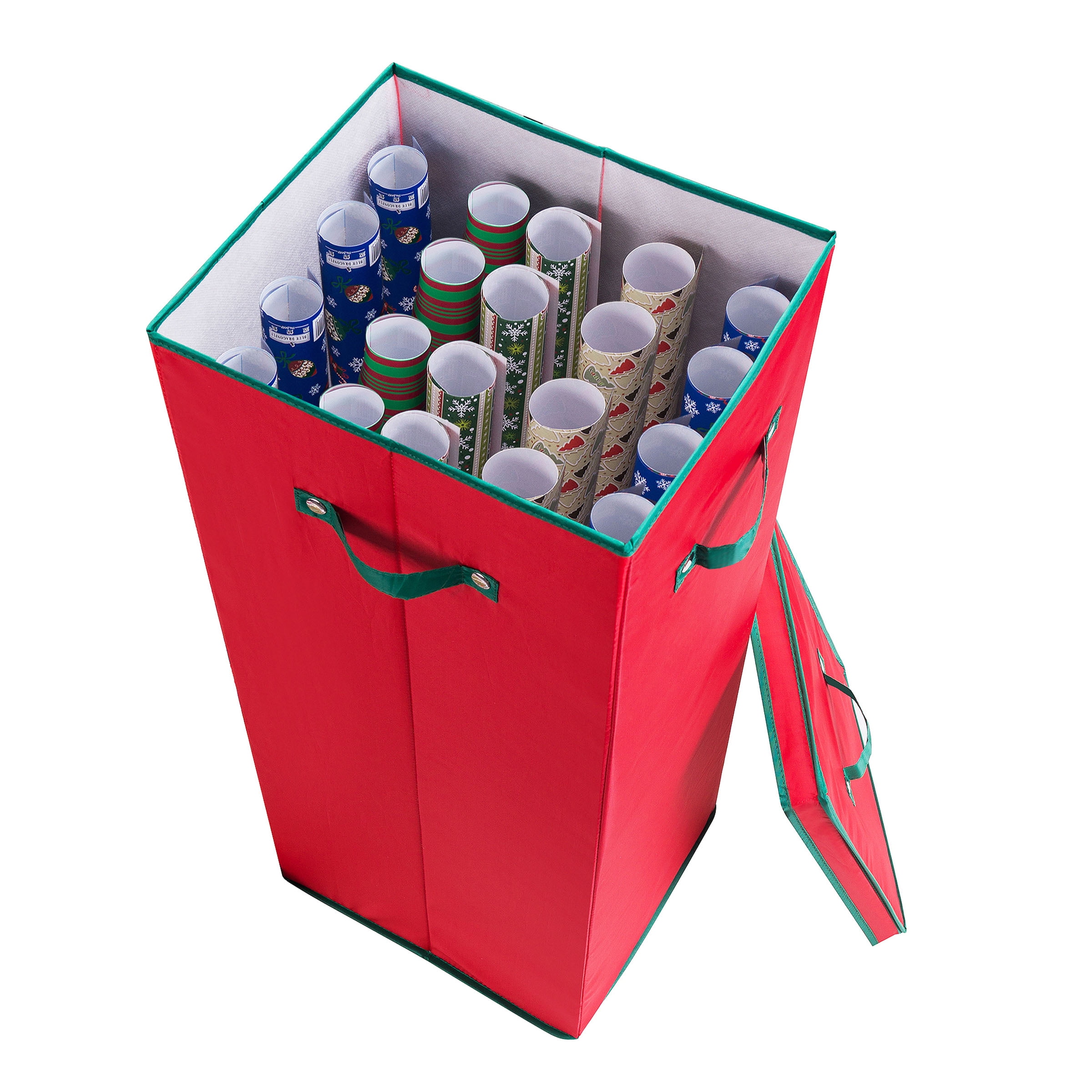 Elf Stor Christmas Wrapping Paper Organizer for 30-Inch Gift Wrap Rolls (Red)