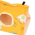 thumbnail image 4 of Cabaña para pájaros, cama colgante Triangular plegable de franela suave y cómoda, color naranja, con ganchos para loros, hámsteres y ardillas, 4 of 5