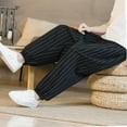 thumbnail image 6 of FNFYFH Men's Striped Harem Pants Big and Tall Elastic Waist Yoga Joggers Lightweight Loose Ankle Length Summer Beach Lounge Pants, 6 of 7