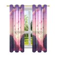 thumbnail image 7 of Yayeee Window Curtains Light Filtering 63"x42" Grommet Panel Pair Home Living Room Decor, Pixel Floating Hearts, 7 of 7