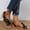 Black, variant on Latrodar Flat Sandals for Women Hiking Sandals Women Comfortable Dressy Elastic Flowers Sandals Pull-On Summer Shoes Low Heel (1"-2") Wide Solid Sandals for Older Women Vacation Gifts for Mom