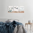 thumbnail image 5 of 3 Piece Rustic Canvas Wall Art Daisy in Jar with Blue Butterfly Painting Pictures Motivational Inspiring Prints Artwork for Office Living Room Bedroom Bathroom Decor Framed Ready to Hang, 5 of 6