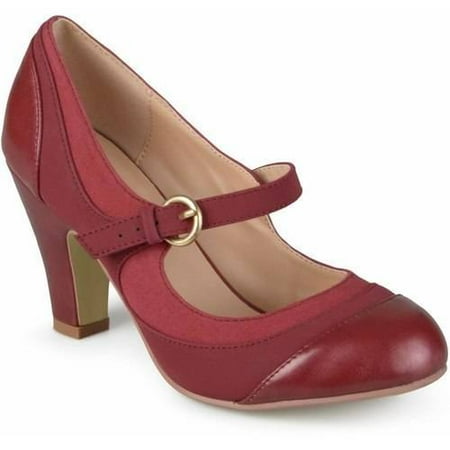 two tone mary jane pumps