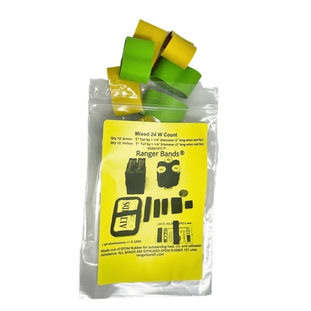 Ranger Bands® Mixed 24 Safety colors wide Made from EPDM Rubber Survival USA