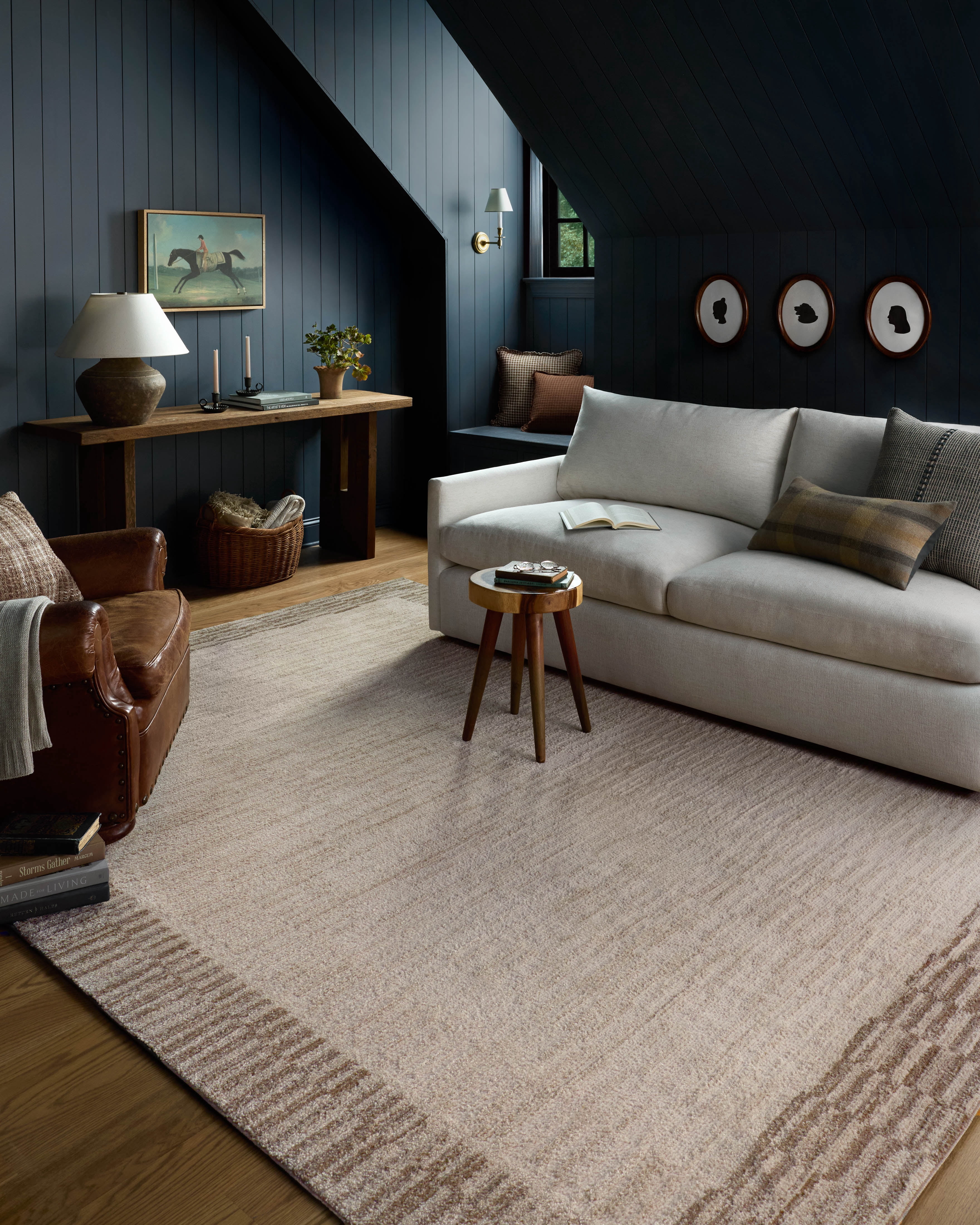 Chris Loves Julia x Loloi Calvin Ivory / Pebble 5'-3" x 7'-6" Area Rug