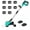 Lake Blue, variant on 12" Cordless String Trimmer Weed Wacker, Battery Powered Grass Trimmer with 2 x 2.0Ah Batteries & Fast Charger, Includes Wheels and 8 Replacement Spool Lines for Lawn Care