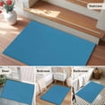thumbnail image 6 of Blue Large Area Rugs for Bedroom Living Room, Soft Non Slip Carpet Bedside Rug, Modern Pure Wave Ride Rectangular Floor Cover Kitchen Accent Rug 2'x3' for Dining Room/Office, 6 of 9