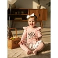 thumbnail image 6 of BemeyourBBs Newborn Hello I'm New Here Baby Girl Coming Home Outfits Letter Print Long Sleeve Romper Ruffle Shorts Skirt Headband Long Socks Set 4Pcs Spring Fall Winter Clothes, 6 of 9