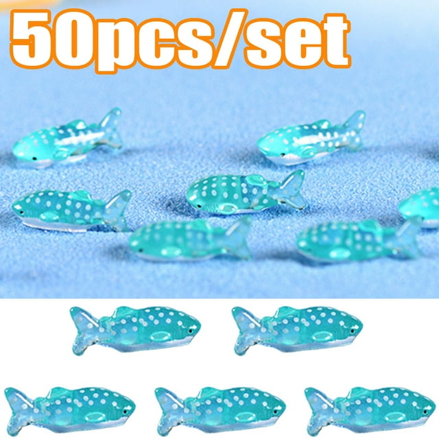 Vnanda 50Packs Shark Mini Sea Creature Toys, Mini Marine Ocean Animal Figures, Plastic