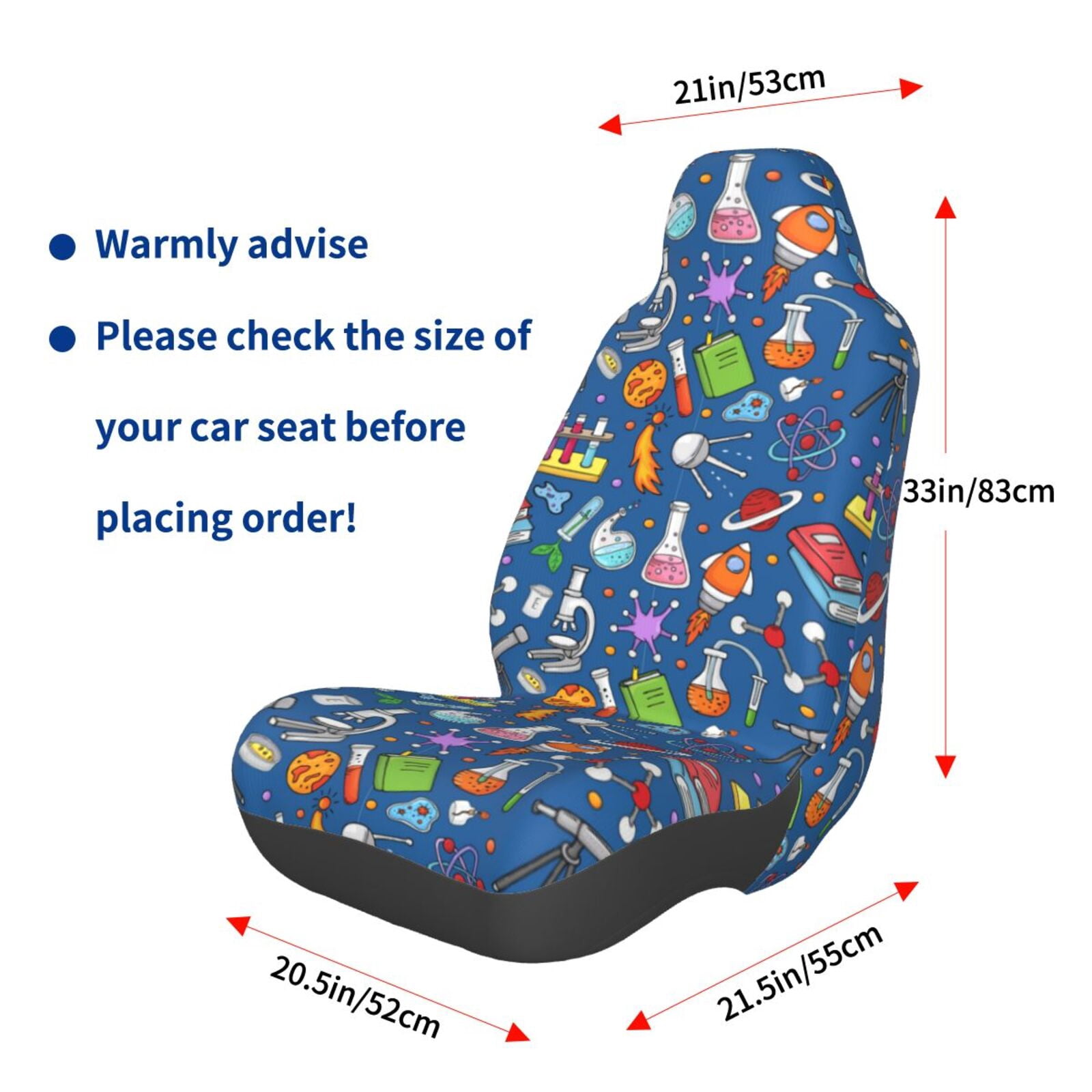 Naloa Different Chemical Things Car Seat Covers Universal Front Seat Coves for Car Accessories ,Padded Car Covers for Automotive, SUV, Truck, and Van