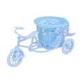 thumbnail image 2 of Artificial Flower Basket Bike Shaped Flower Stand Desktop Storage Basket Blue, 2 of 8