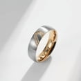 thumbnail image 7 of Rose Gold/Black Heart CZ Stainless Steel Silver 'I LOVE YOU' Couple Ring Sz 5-12, 7 of 7