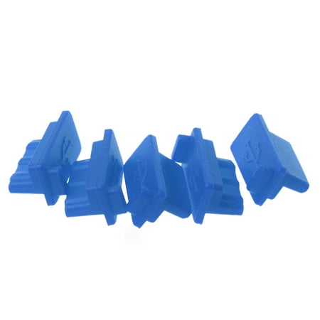 5 Pieces Silicone Dustproof Protector USB Port Cover Cap Female Jack Interface Fits for Laptop Computer Tablet